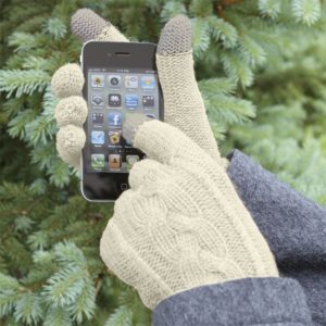 Sensor Touch Cable-Knit Glove