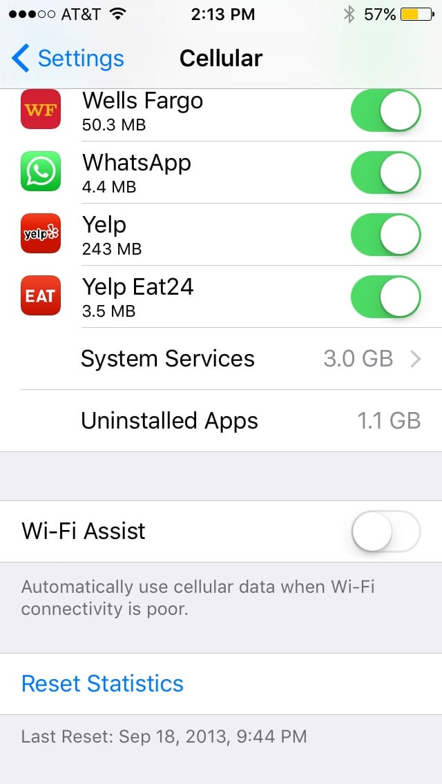iOS 9 Wi-Fi Assist