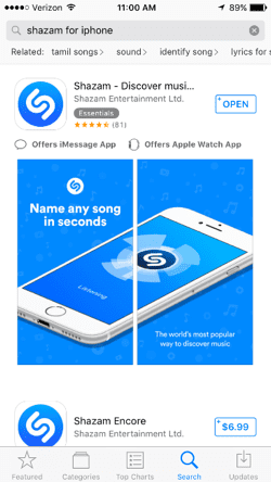 Shazam Music App | Network 1 Consulting