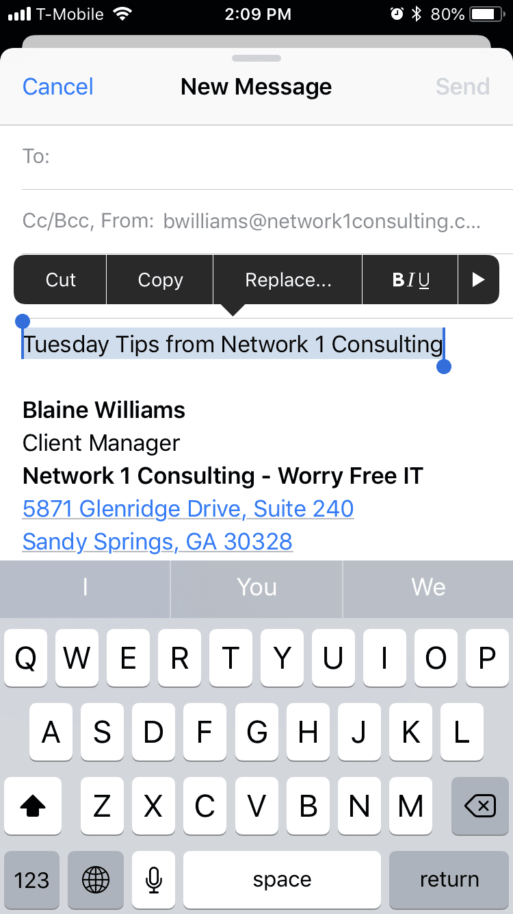 How to Use iPhone Rich Text Formatting | Network 1 Consulting