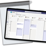 Microsoft Booking calendar with appointments booked on the schedule. 