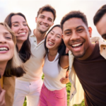 Group of people smiling