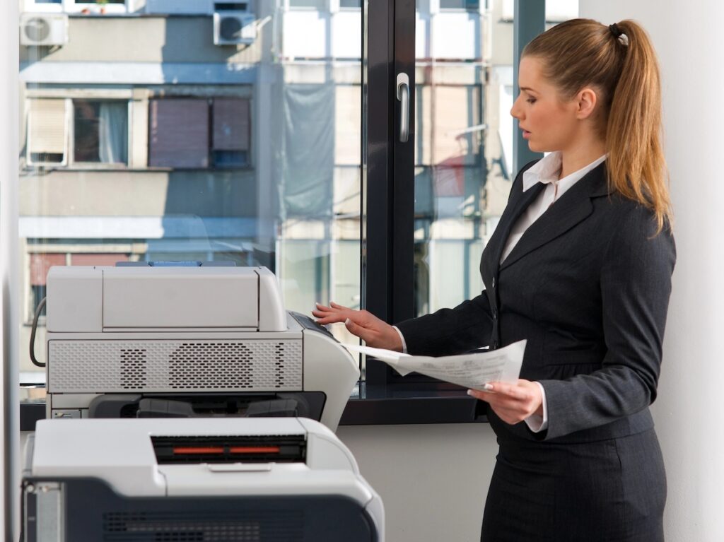 office working using printer