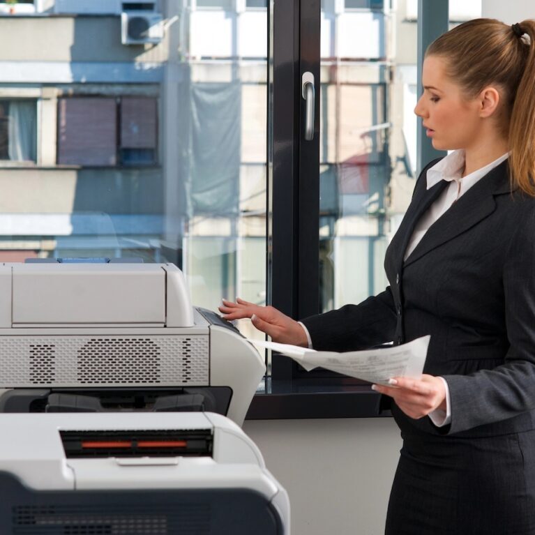 office working using printer